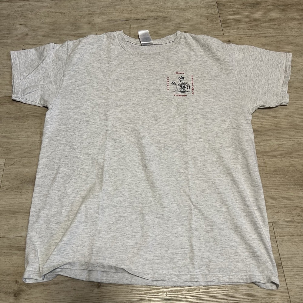 Massachusetts Sheriffs Horseshoe Tournament Shirt Sz L Gray Police Boston BPD